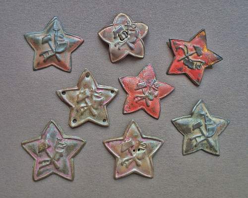 1918-22 plough and hammer RKKA stars