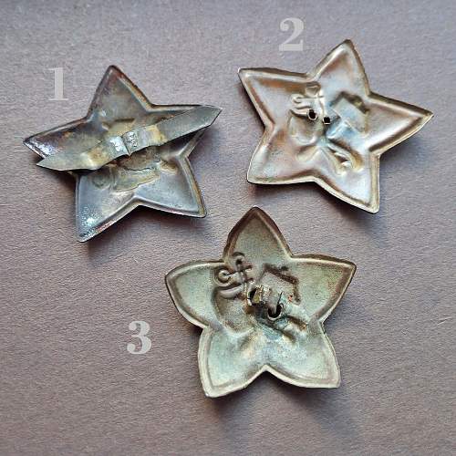 1918-22 plough and hammer RKKA stars