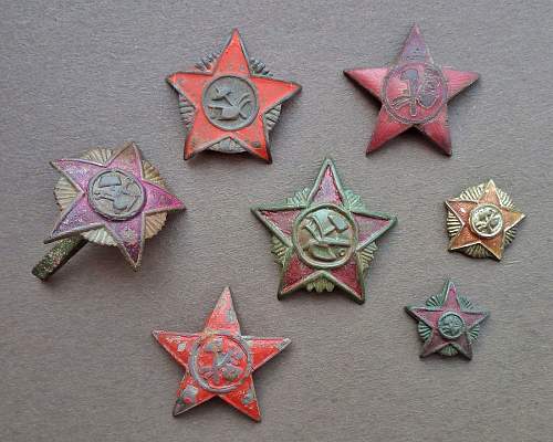 1918-22 plough and hammer RKKA stars