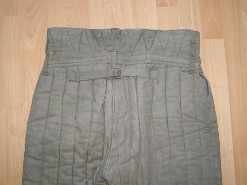 Soviet winter, padded pants for telogreiyka jacket