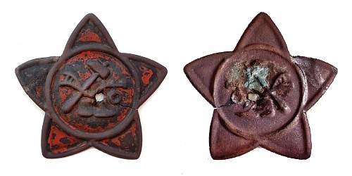 1918-22 plough and hammer RKKA stars