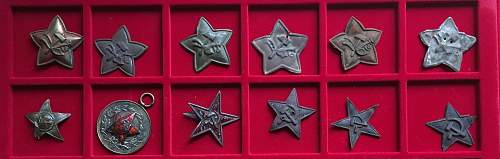 1918-22 plough and hammer RKKA stars