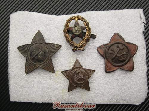 1918-22 plough and hammer RKKA stars