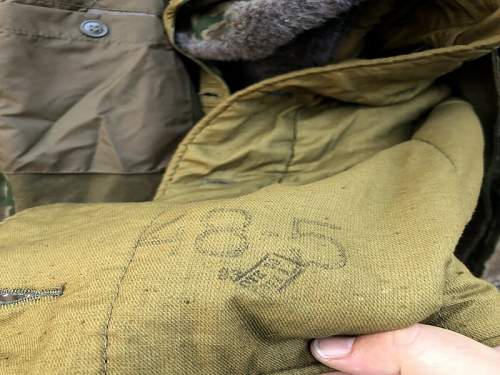Russian/Soviet Field Jacket with removable liner, in camouflauge.
