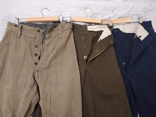 Identifying Wartime enlisted trousers