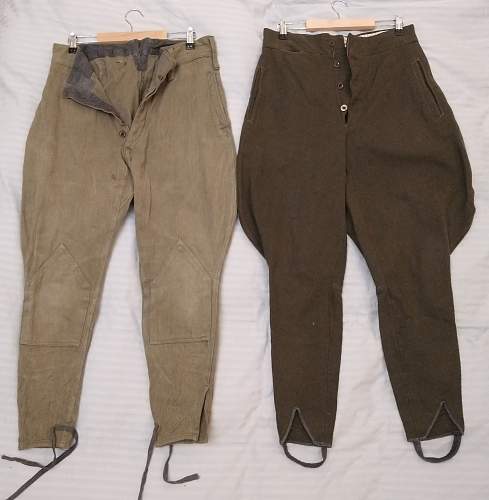 Identifying Wartime enlisted trousers