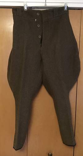 Identifying Wartime enlisted trousers