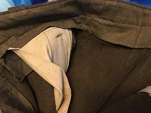 Identifying Wartime enlisted trousers