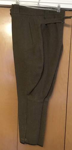 Identifying Wartime enlisted trousers