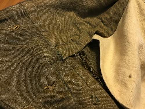 Identifying Wartime enlisted trousers