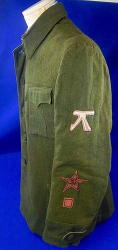 1920's tunic with officer and machine gun insignia