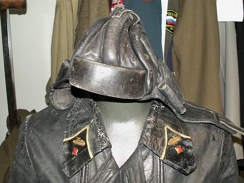Soviet WW2 tank crew uniform. Leather.