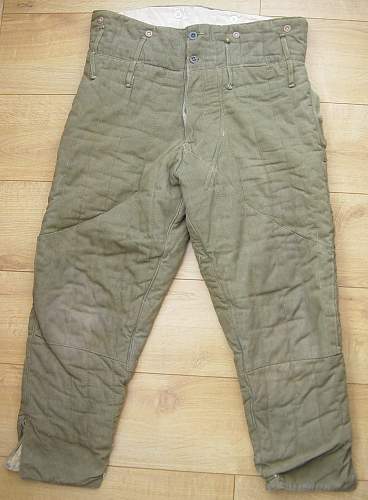 Padded trousers war time issue