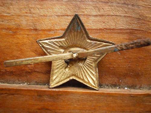 Red star pilotka badge