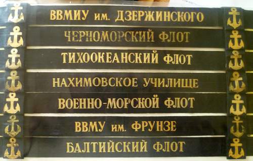 ID Soviet Navy Cap tallies