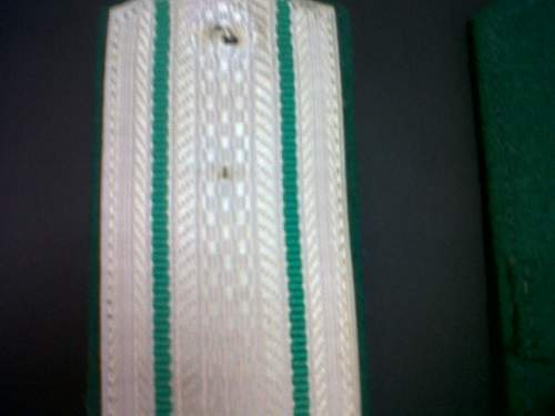 Silver and green shoulder boards, Soviet / red army frontier troops?