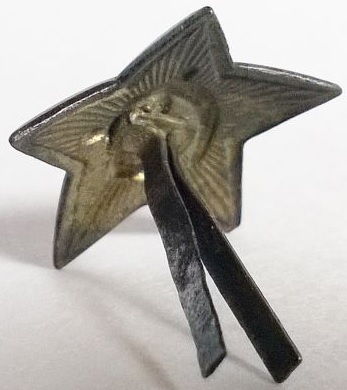 Star and sickle cap badge