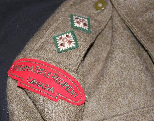 Canadian tunic Regina Rifles 1943