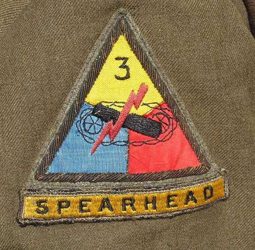32nd Armored Ike w/ German Made 3rd Armored Patch