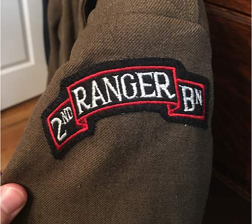 2nd Rangers / 4th armored division Ike jacket