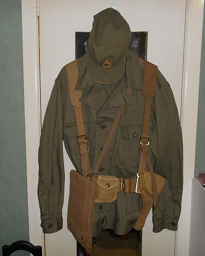 US Army P1941 cotton HBT jacket in sage green