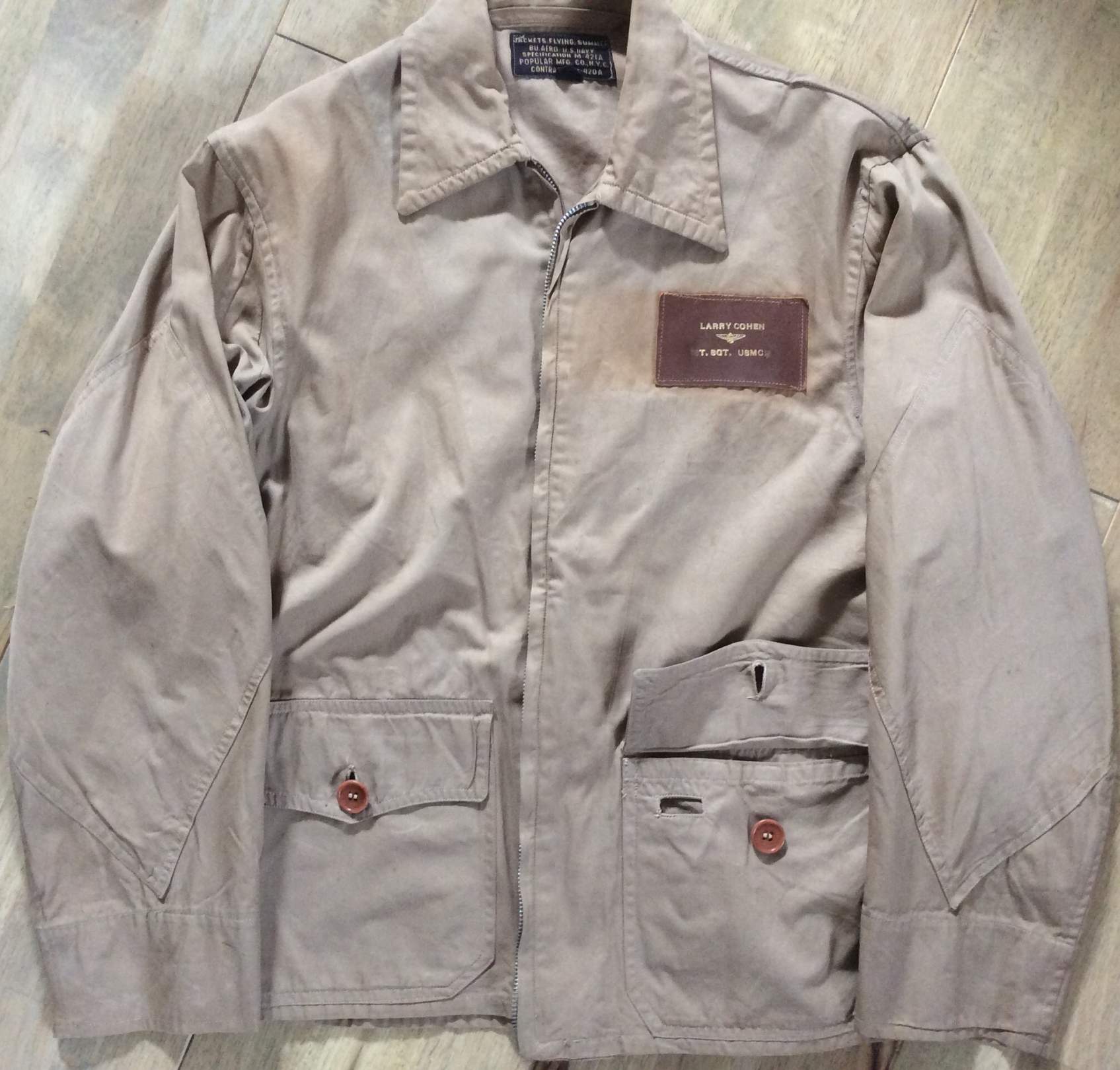 USMC Aviation M-421A jacket ID