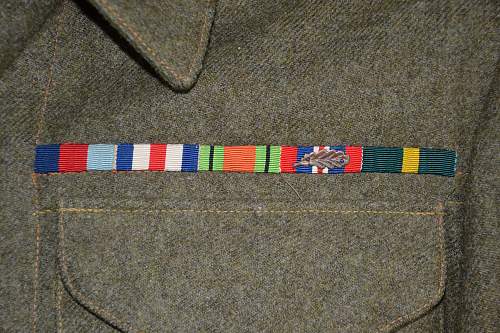 Canadian made (1943) BD blouse : Lt Col, Royal Engineers, 50th (Northumbrian) Division