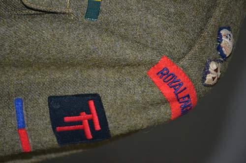 Canadian made (1943) BD blouse : Lt Col, Royal Engineers, 50th (Northumbrian) Division