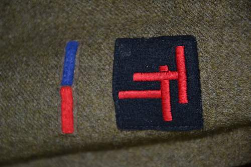 Canadian made (1943) BD blouse : Lt Col, Royal Engineers, 50th (Northumbrian) Division