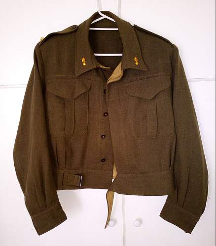 1943 australian battle dress blouse and trousers