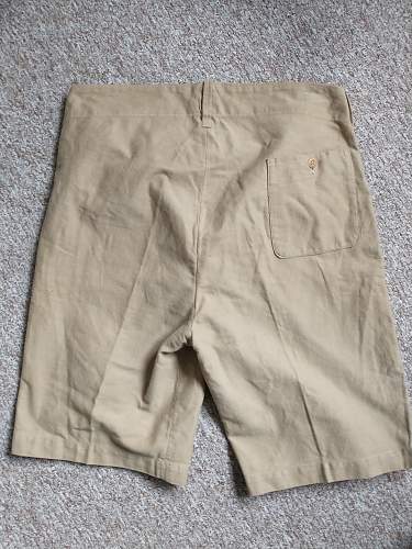 British Khaki Drill Shorts Identification