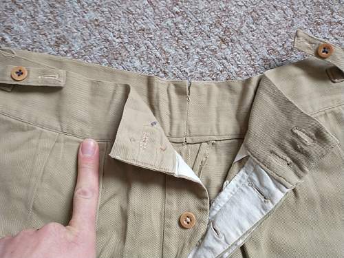 British Khaki Drill Shorts Identification