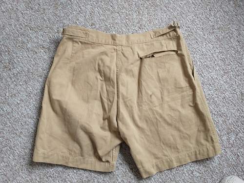 British Khaki Drill Shorts Identification