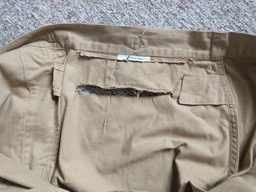 British Khaki Drill Shorts Identification