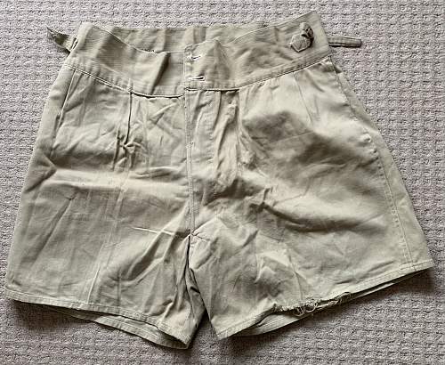 British Khaki Drill Shorts Identification