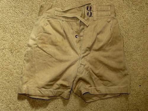 British Khaki Drill Shorts Identification