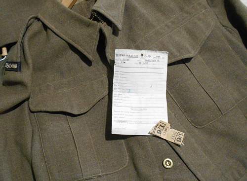 1942 New Zealand Battledress blouse &amp; trousers with provenance