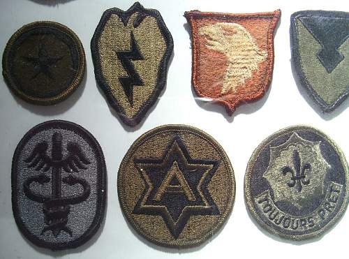 Current US unit patches, (for uniform / helmet cover)