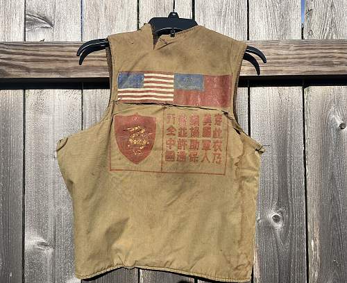 Flight vest with blood chit