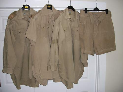 British WW2 Khaki Drill Bush Jackets