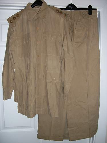 British WW2 Khaki Drill Bush Jackets