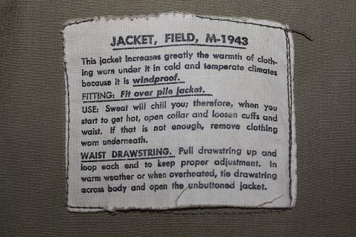 M43 Field Jacket, and possible insignia