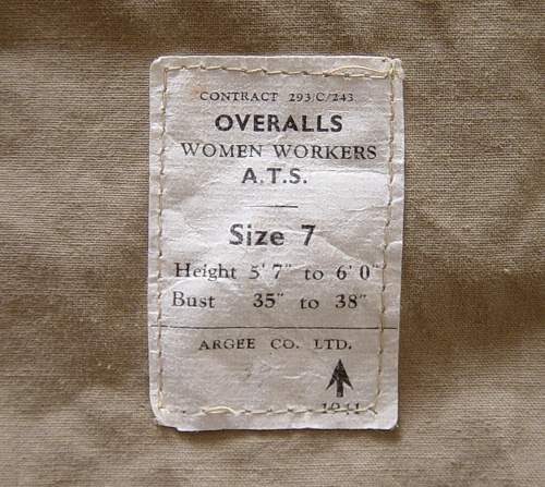 Overalls, women workers, ATS (Four styles shown)