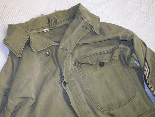 HBT coveralls w/ 809th TD Battalion provenance