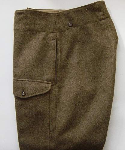 The 1937 pattern British Battledress trousers