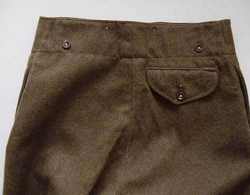 The 1937 pattern British Battledress trousers