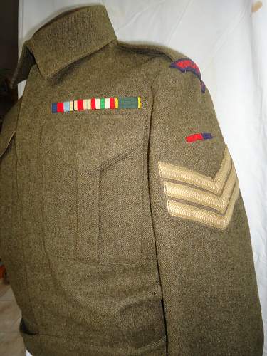 sometimes history is right under your nose ! RA battledress dated 1943