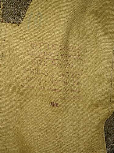 sometimes history is right under your nose ! RA battledress dated 1943