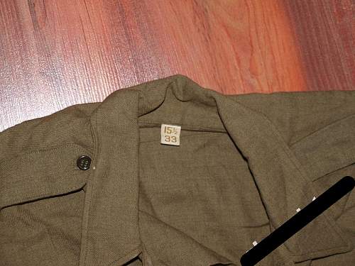 US 1st Armored Division Ike Jacket and wool shirt