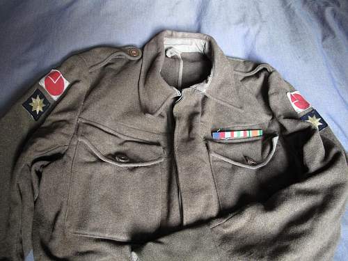 4th Division East Surrey Regiment WA BD blouse